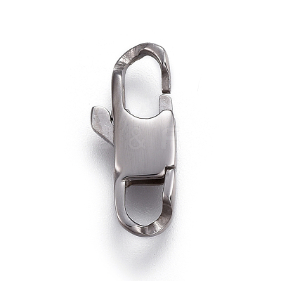 Tarnish Resistant 304 Stainless Steel Lobster Claw Clasps STAS-I117-02E-P-1
