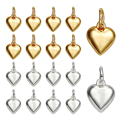 20Pcs 2 Colors Rack Plating Brass Pendants KK-PH0014-19B-1