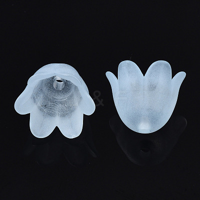 Transparent Acrylic Bead Caps FACR-N005-002D-1