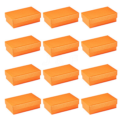 Rectangle Cardboard Paper Jewelry Box CON-TAC0015-01G-1