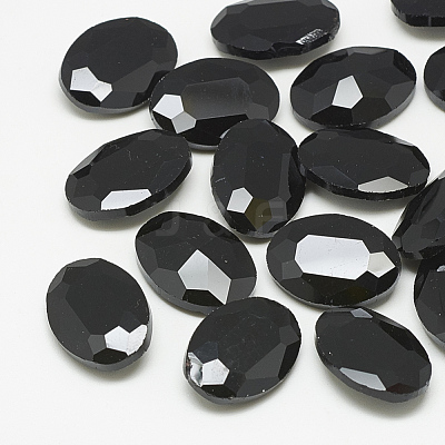 Pointed Back Glass Rhinestone Cabochons RGLA-T080-10x14mm-02-1
