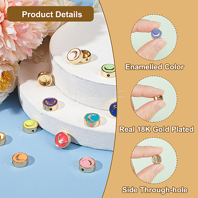 Brass Enamel Beads KK-PH0009-05-1
