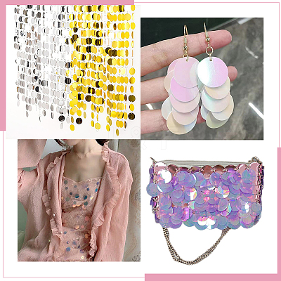 100G 5 Colors PVC Sequin Pendants KY-CY0001-20-1