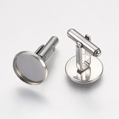 Non-Tarnish 304 Stainless Steel Cuffinks LS-X-STAS-G187-23P-14mm-1