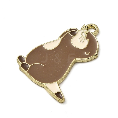 Golden Plated Alloy Enamel Pendants ENAM-L049-02G-03-1