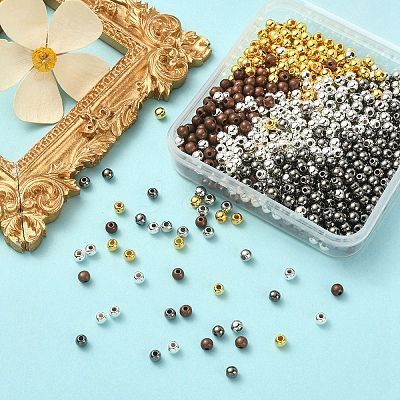 1000Pcs 5 Colors CCB Plastic Beads CCB-YW0001-10-1
