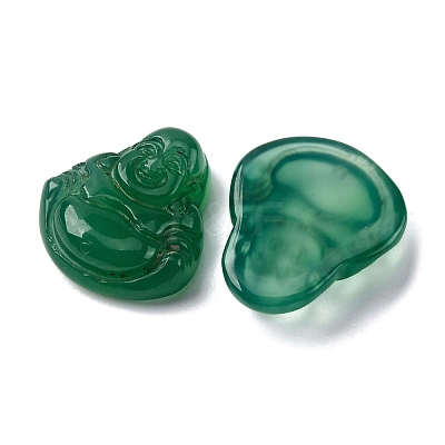 Natural Green Onyx Agate Cabochons G-K348-03-1