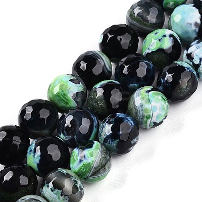 Dyed Natural Agate Beads Strands G-T141-01A-03-1