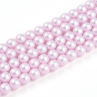 Baking Paint Pearlized Glass Pearl Bead Strands HY-N002-4mm-C03-1