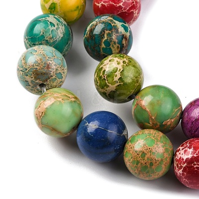 Dyed Natural Regalite/Imperial Jasper/Sea Sediment Jasper Beads Strands G-B124-C03-01-1