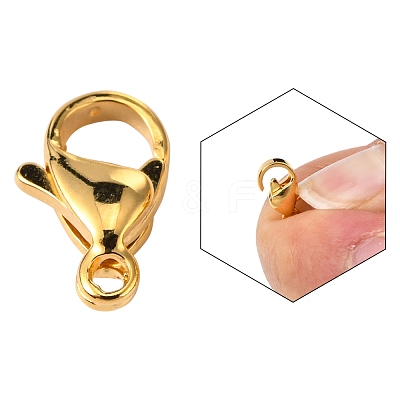 304 Stainless Steel Lobster Claw Clasps STAS-R050-11x7mm-02-1