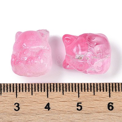 Transparent Spray Paint Glass Beads GLAA-H035-01A-1