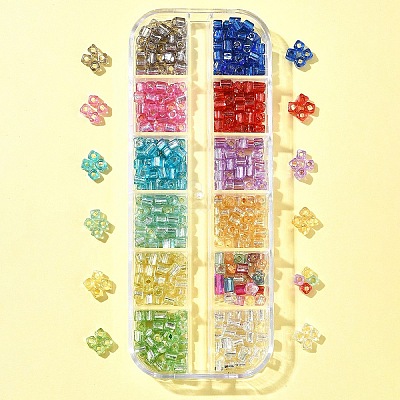 672Pcs 12 Colors Glass Seed Beads SEED-FS0001-24-1