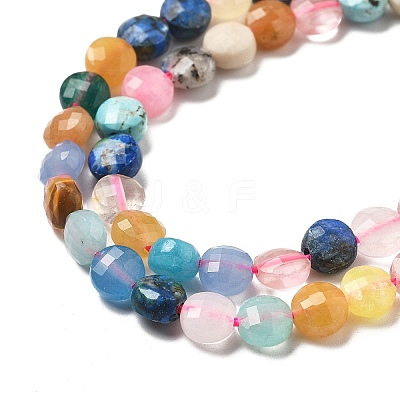 Natural & Synthetic Mixed Gemstone Beads Strands G-C179-A6mm-13-1