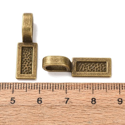 Tibetan Style Alloy Glue-on Flat Pad Bails LS-TIBE-4710-AB-NR-1