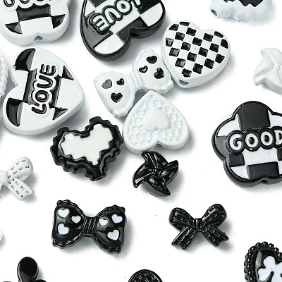 20Pcs 20 Styles Baking Paint Alloy Beads FIND-CJ0003-34-1
