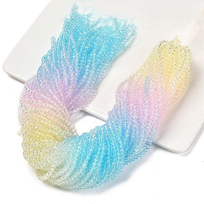 Transparent Painted Glass Beads Strands X1-DGLA-A034-T3mm-A21-1