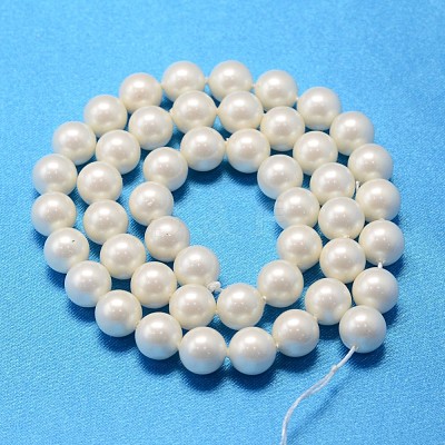 Round Shell Pearl Bead Strands X-BSHE-L011-4mm-A013A-1