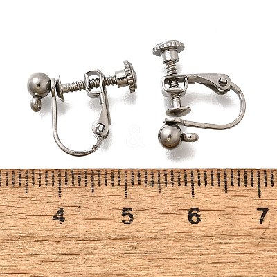 316 Stainless Steel Clip-on Earring Findings X-EJEW-R019-01P-1