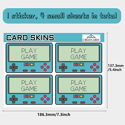 Rectangle PVC Plastic Waterproof Card Stickers DIY-WH0432-086-1