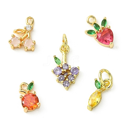 10Pcs 5 Styles Brass Charms KK-CJ0001-73-1