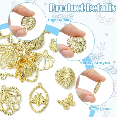 22Pcs 11 Styles Alloy Pendants FIND-FS0003-13-1