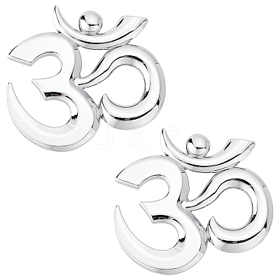 Zinc Alloy Car Stickers AJEW-FH0001-65-1