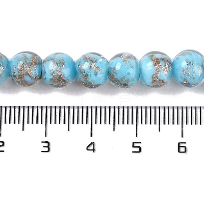 Handmade Gold Sand Lampwork Beads LAMP-Z009-01H-1