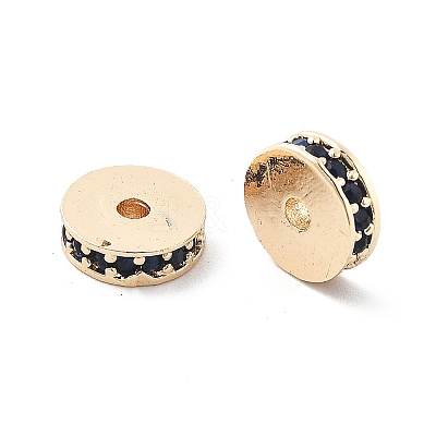 Brass Micro Pave Cubic Zirconia Beads KK-R216-15KCG-01-1