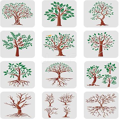 PET Hollow out Drawing Painting Stencils Sets for Kids Teen Boys Girls DIY-WH0172-752-1