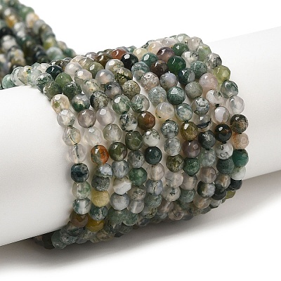 Natural Tree Agate Beads Strands G-H302-A03-02-1