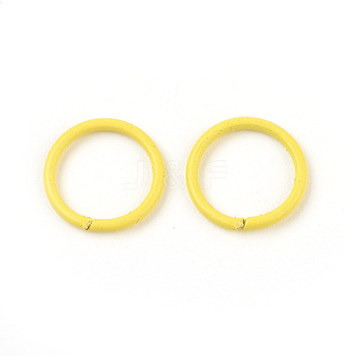 Spray Painted Iron Open Jump Rings X-IFIN-F149-B05-1