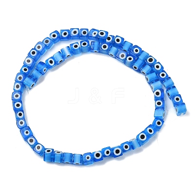 Handmade Evil Eye Lampwork Beads Strands LAMP-G166-16E-1