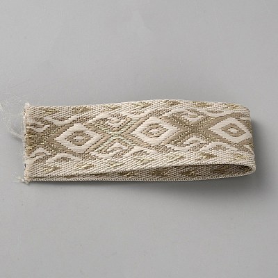 Ethnic Style Rhombus Polyester Ribbon SRIB-WH0029-015B-1
