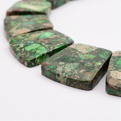 Towanite and Imperial Jasper Graduated Beads Strands G-P296-B01-1