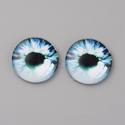 Glass Cabochons LS-GLAA-WH0033-75G-10-1