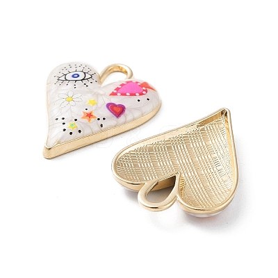 Rack Plating Alloy Enamel Pendants FIND-C050-09G-07-1