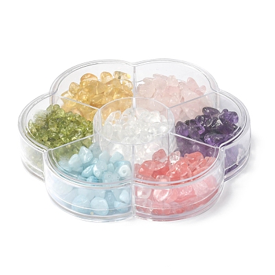 84G 7 Styles Natural & Synthetic Mixed Gemstone Beads Set G-FS0005-60-1