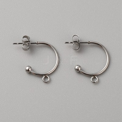 304 Stainless Steel Stud Earring Findings X1-STAS-TAC0017-02C-1