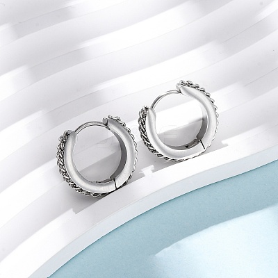 304 Stainless Steel Hoop Earrings EJEW-D331-16P-1