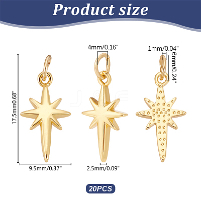 20Pcs Brass Pendants KK-HY0003-97-1