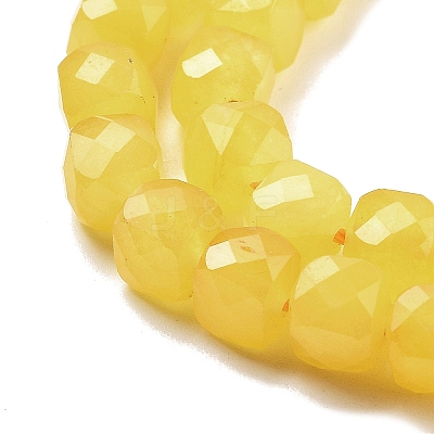 Natural Quartz Imitation Yellow Agate Beads Strands G-C179-B12-01-1
