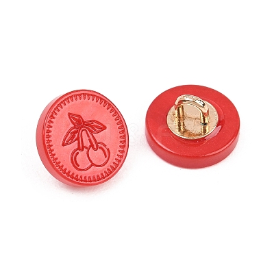 1-Hole Resin Alloy Shank Buttons FIND-B065-03G-02-1