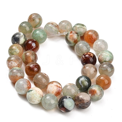 Natural Fire Crackle Agate(Dyed & Heated) Beads Strands G-K425-A03-12mm-1
