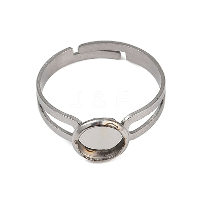 304 Stainless Steel Cuff Ring Components STAS-D372-06P-01-1