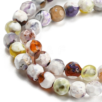 Dyed Natural Fire Crackle Agate Beads Strands G-G007-01D-1