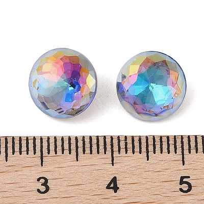 Glass Rhinestone Cabochons RGLA-L029-10B-BBLA-1