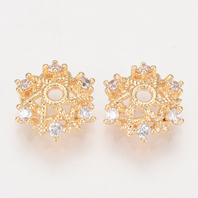 Brass Fancy Bead Caps ZIRC-Q002-158-1