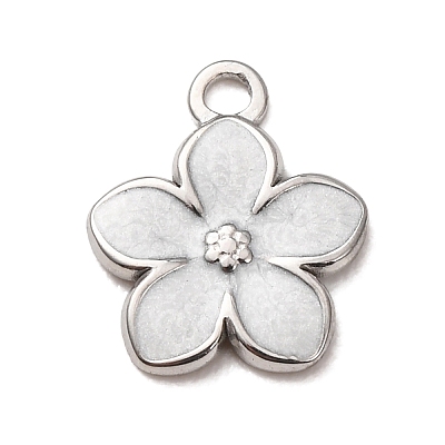 304 Stainless Steel Enamel Pendants STAS-F367-16B-P-1