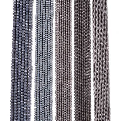 Opaque Solid Color Imitation Jade Glass Beads Strands EGLA-A044-P4mm-D10-1